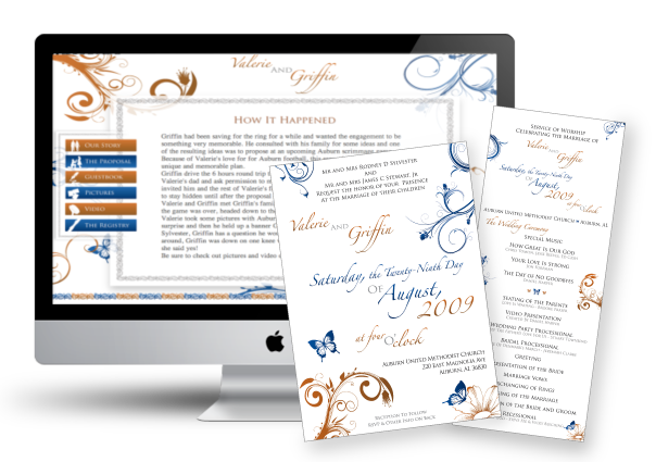 Wedding Websites, Invitations, Programs and More