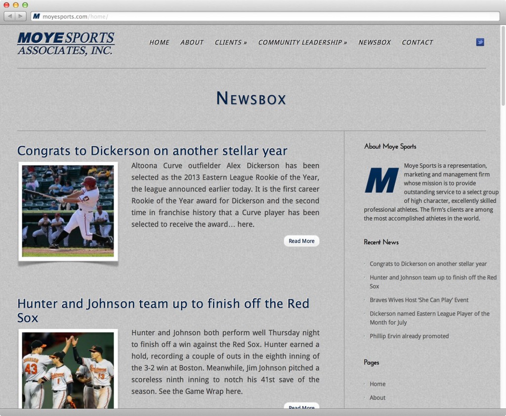 Moye Sports Newsbox